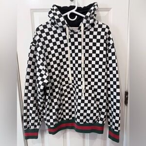 Bascom Projects Checkered Black and White Hoodie